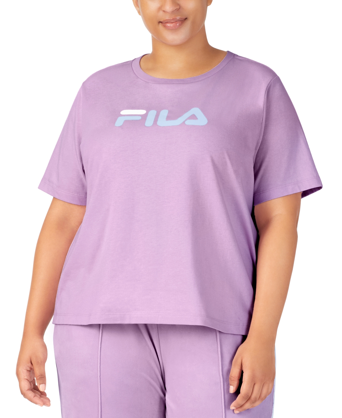 Fila Plus Size Thea Cotton Logo Short-Sleeve T-Shirt