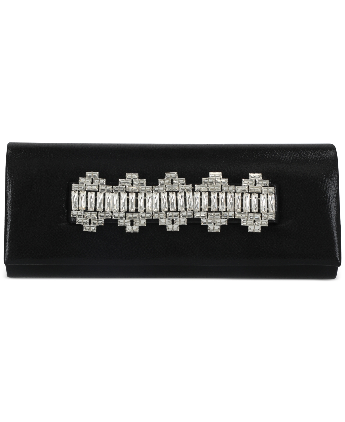 Inc International Concepts Ribbon-handle Clutch, Created For Macy's In Black/crystal