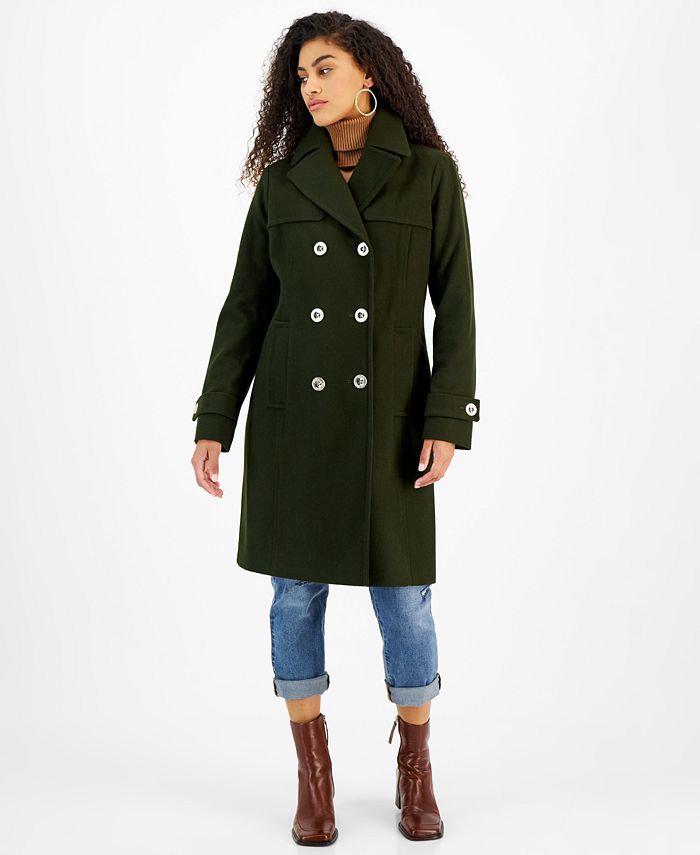Michael Kors Women's Double-Breasted Peacoat Coat, Created for