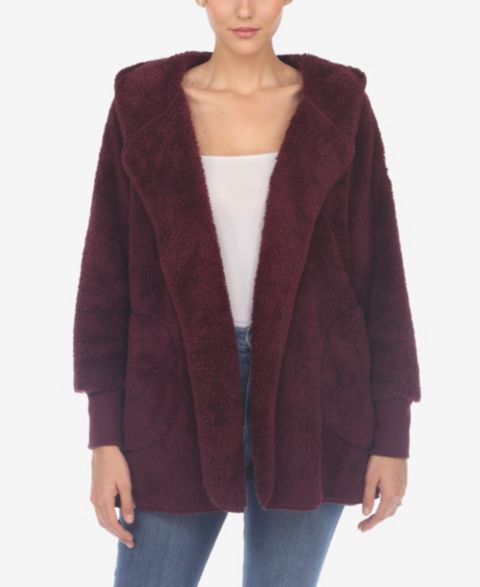 Женские куртки White Mark Plush Hooded with Pockets Jacket