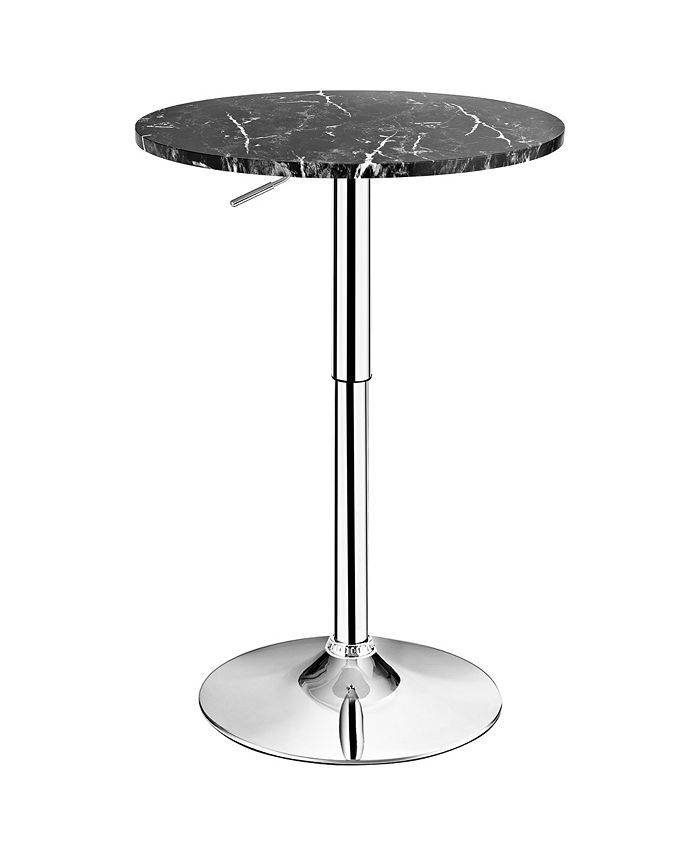 Costway Round Bistro Bar Table Height Adjustable 360degree Swivel Macy's