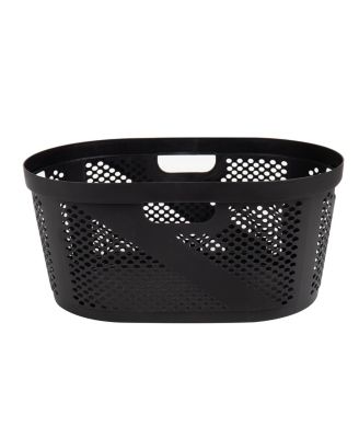 Mind Reader Wäschekorb-Set, 2 Stück, 40 Liter Fassvermögen | Ausgeschnittene Griffe, Belüftet, Hellbraun | Maße 58,4 X 36,8 X 26,7 Cm