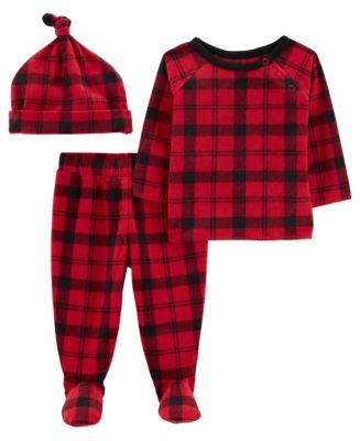 Carter's Baby Boy Red White Plaid Woven Shirt