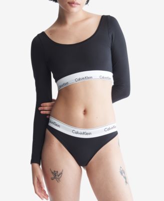 Calvin klein long sleeve crop top hotsell