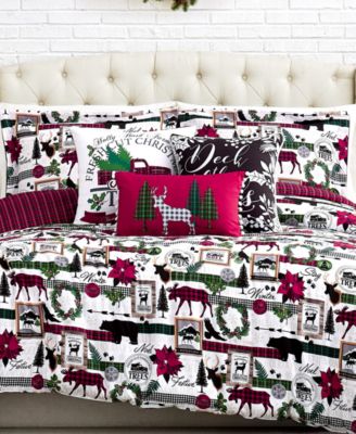 Merry Town Christmas Reversible 6-Pc. Comforter Set, King