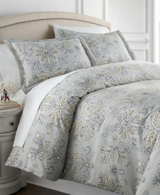 Southshore Fine Linens - Vintage-Like Garden 3-Pc. Comforter Set, King Sand