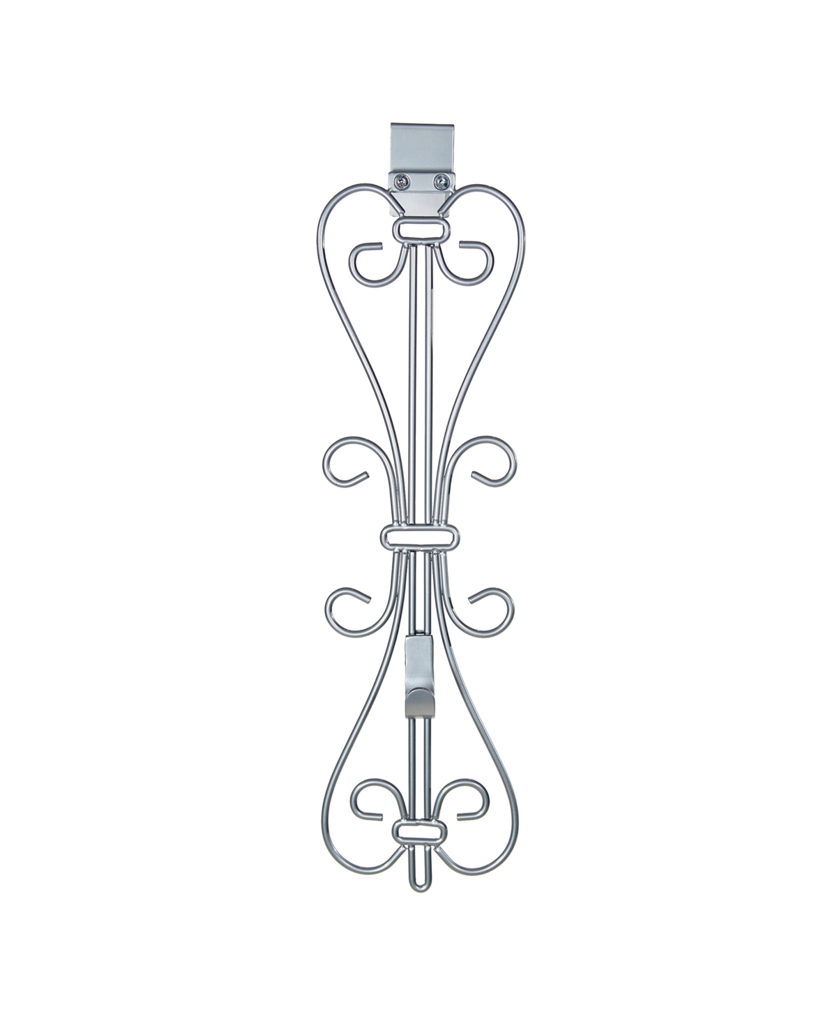 Elegant Adjustable Wreath Door Hanger - Silver-Tone