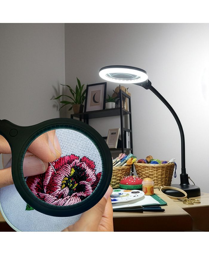 Brightech Lightview Flex LED 2in1 Magnifier Desk Lamp (1.75x) 3