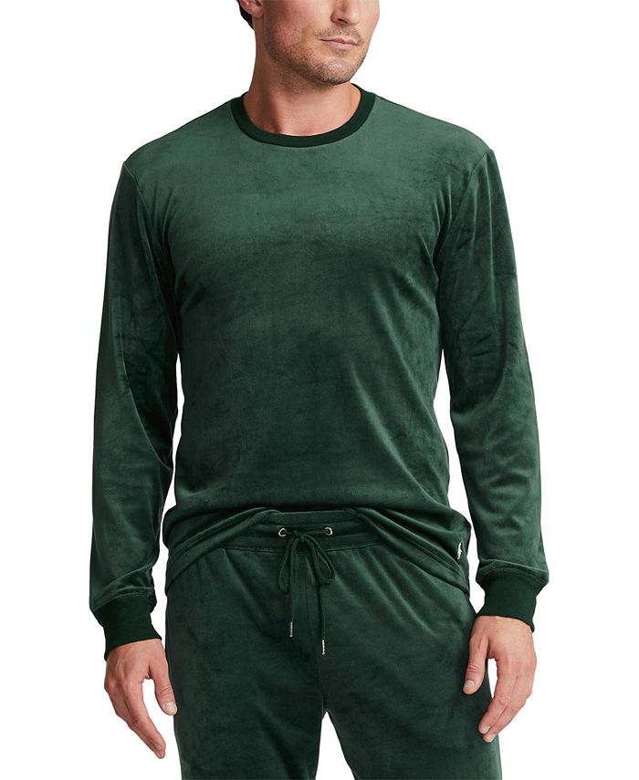 Polo Ralph Lauren Men's Velour Long Sleeve Sleep Shirt - Macy's