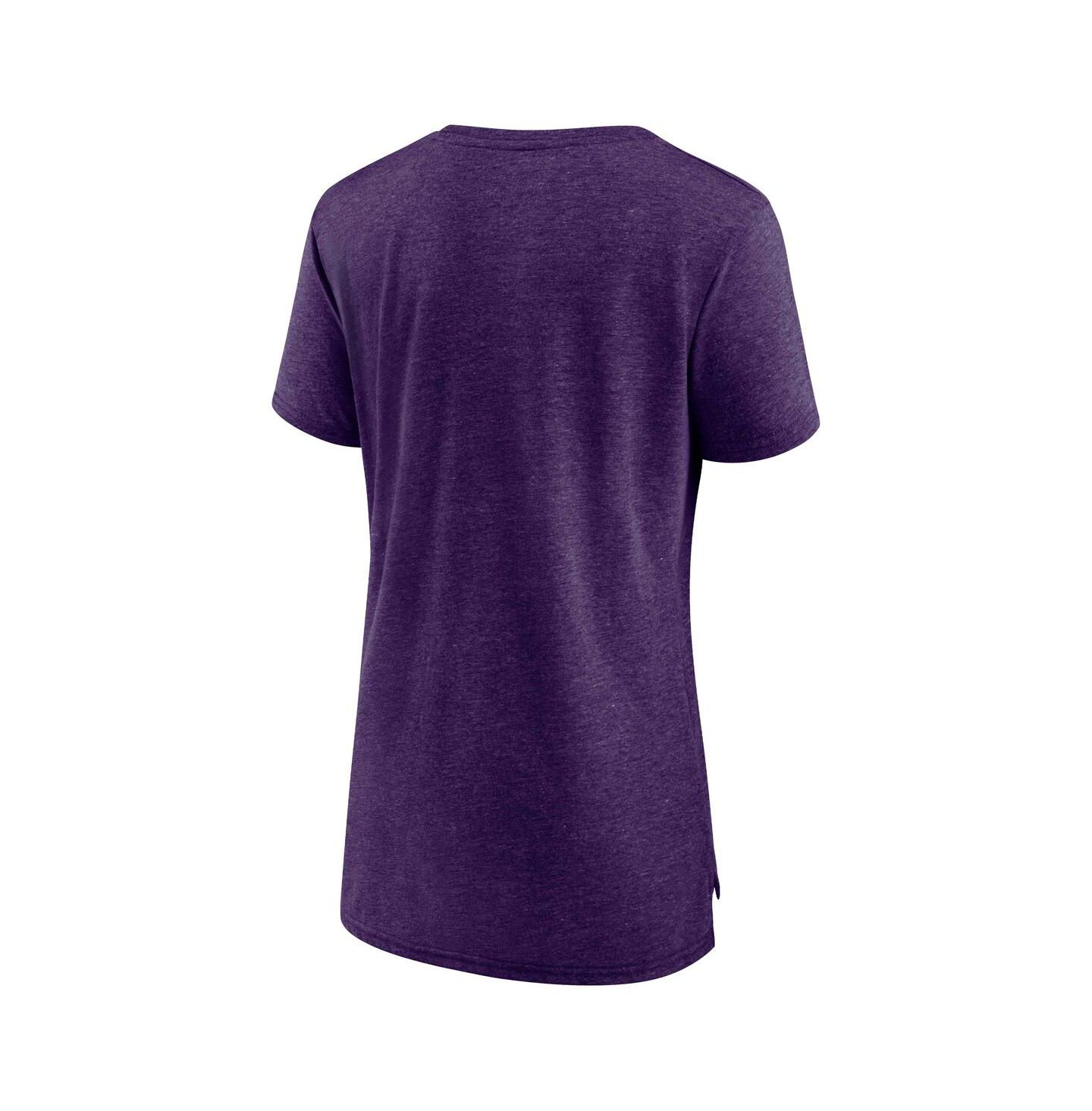 Женская футболка Fanatics Heathered Purple Los Angeles Lakers True Classics Tri-Blend — фото 3