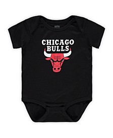 Infant Boys and Girls Black Chicago Bulls Primary Team Logo Bodysuit