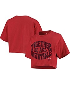 Women's Red Miami Heat Positive Message Cropped T-shirt