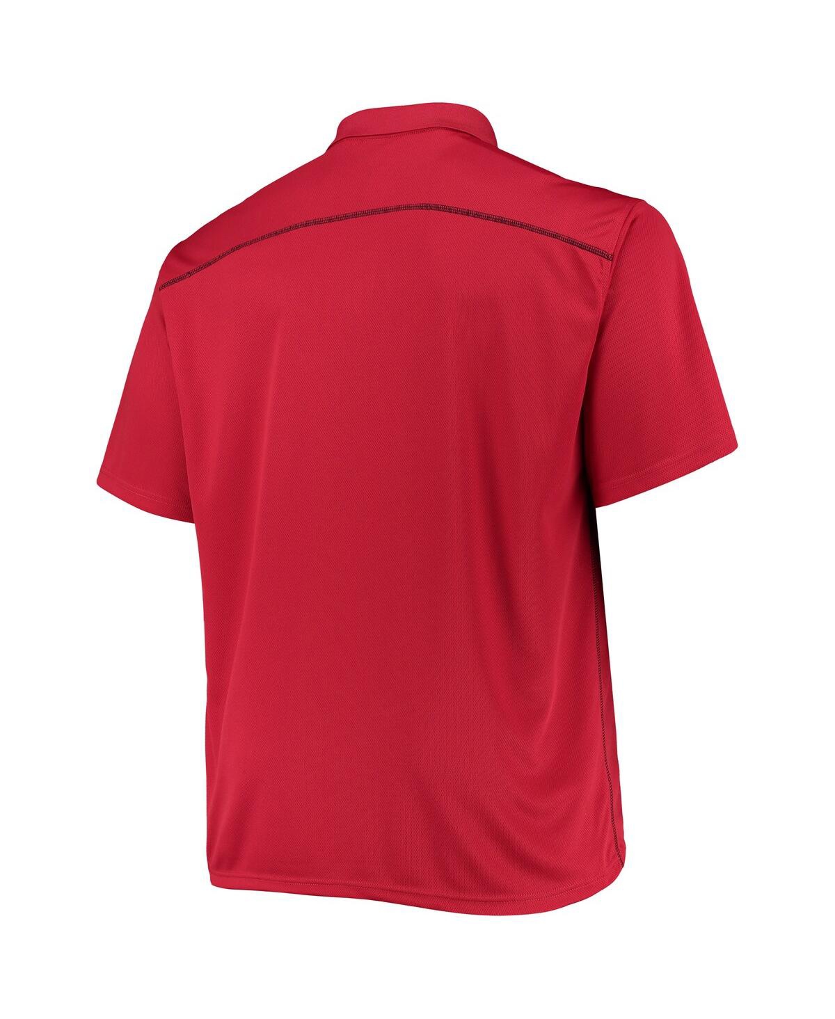Shop Profile Men's Red Chicago Blackhawks Big And Tall Birdseye Polo Shirt