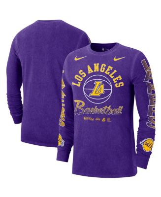 Men s Nike Purple Los Angeles Lakers Courtside Retro Elevated Long Sleeve T shirt Macy s