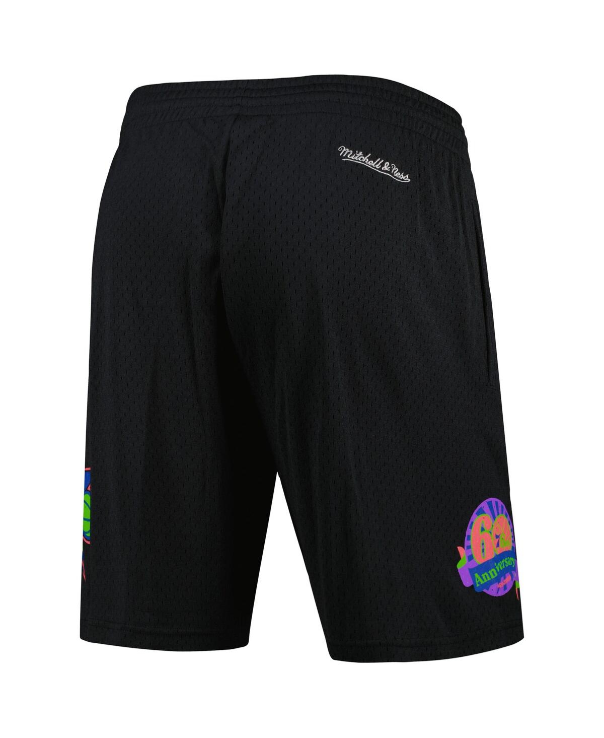 Shop Mitchell & Ness Men's  Black Philadelphia 76ers Hardwood Classics Color Bomb Energy Shorts