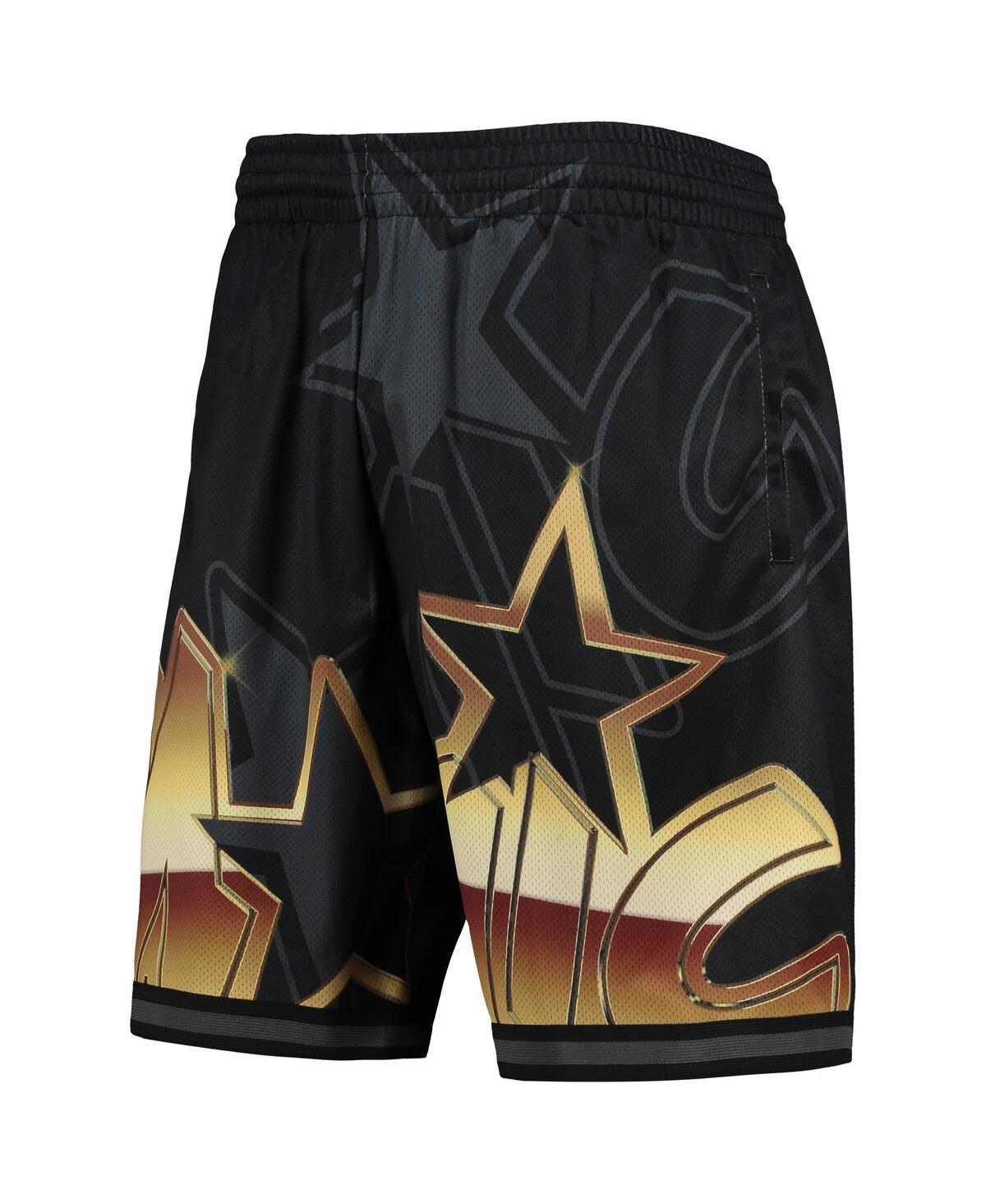 Mitchell & Ness Men's Basketball Shorts Nba Big Face 4.0 Fashion Short Hardwood Classics Orlmag In Black