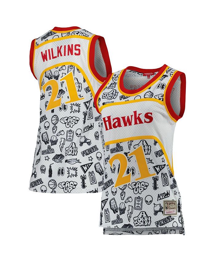 Maillot Basketball NBA Maillot Atlanta Hawks Dominique Wilkins 1986-87 Mitchell & Ness - Réplique Swingman - 100% Polyester Maillot Nba Dominique Wilkins Hawks 1986