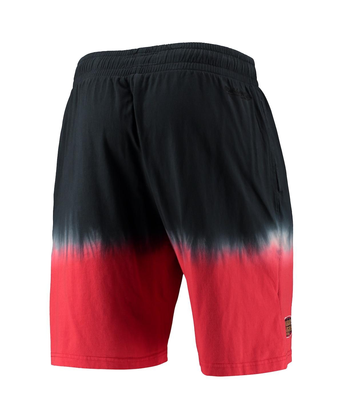 Mitchell & Ness Men's  Black And Red Chicago Bulls Hardwood Classic Authentic Shorts In Black,red