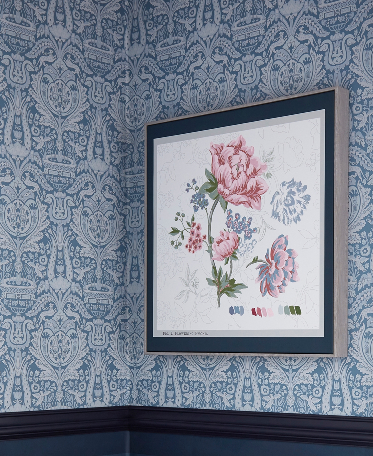 Laura Ashley Tapestry Floral Framed Canvas Wall Art, 23.6