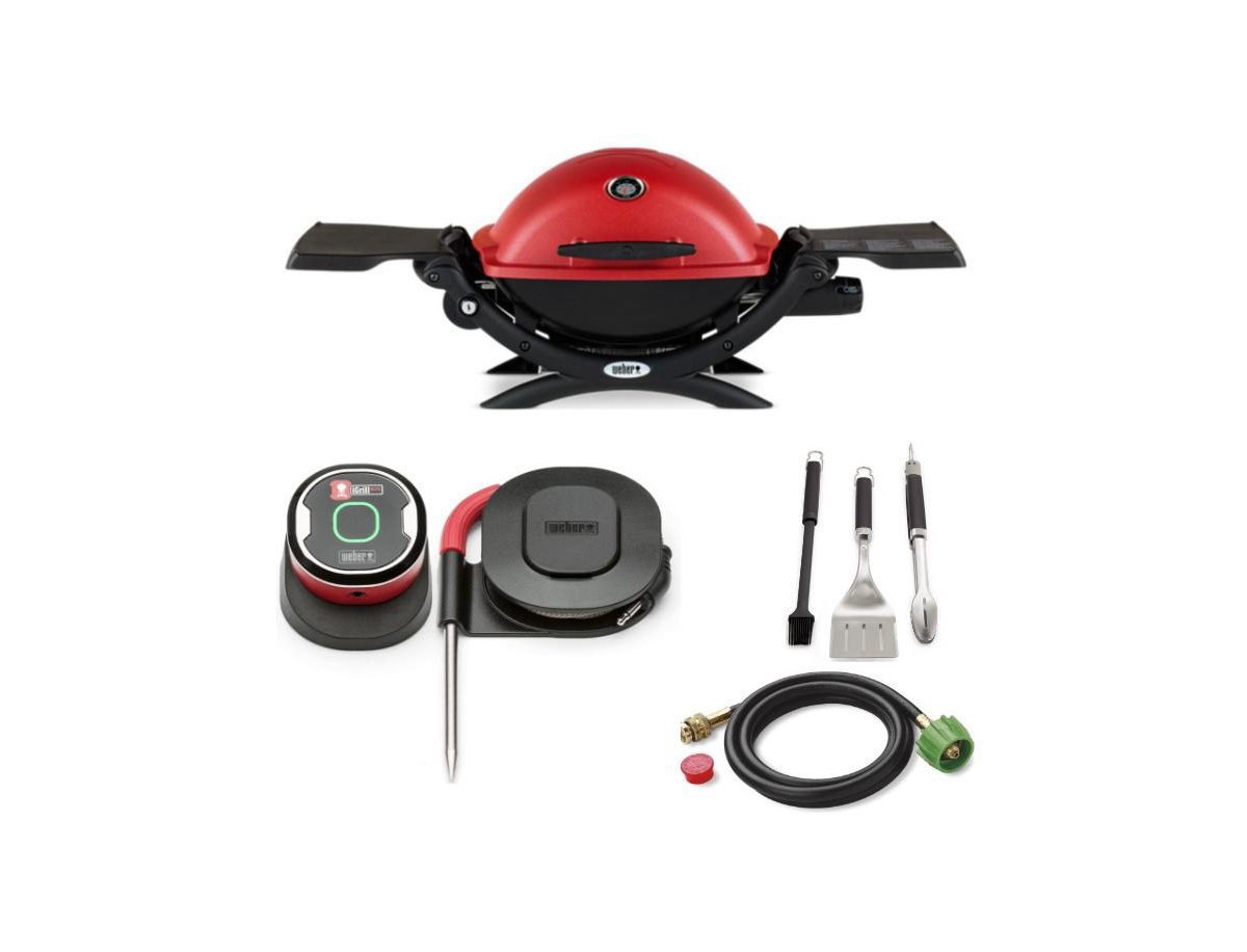 Q 1200 Liquid Propane Gas Grill Red All-In-One - Red