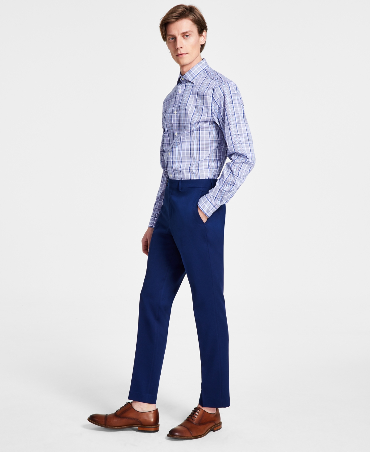 Men's Modern-Fit Solid Dress Pants - Tan