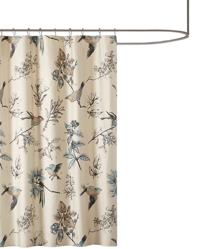 Madison Park Quincy Cotton Shower Curtain, 72" x 72" Macy's