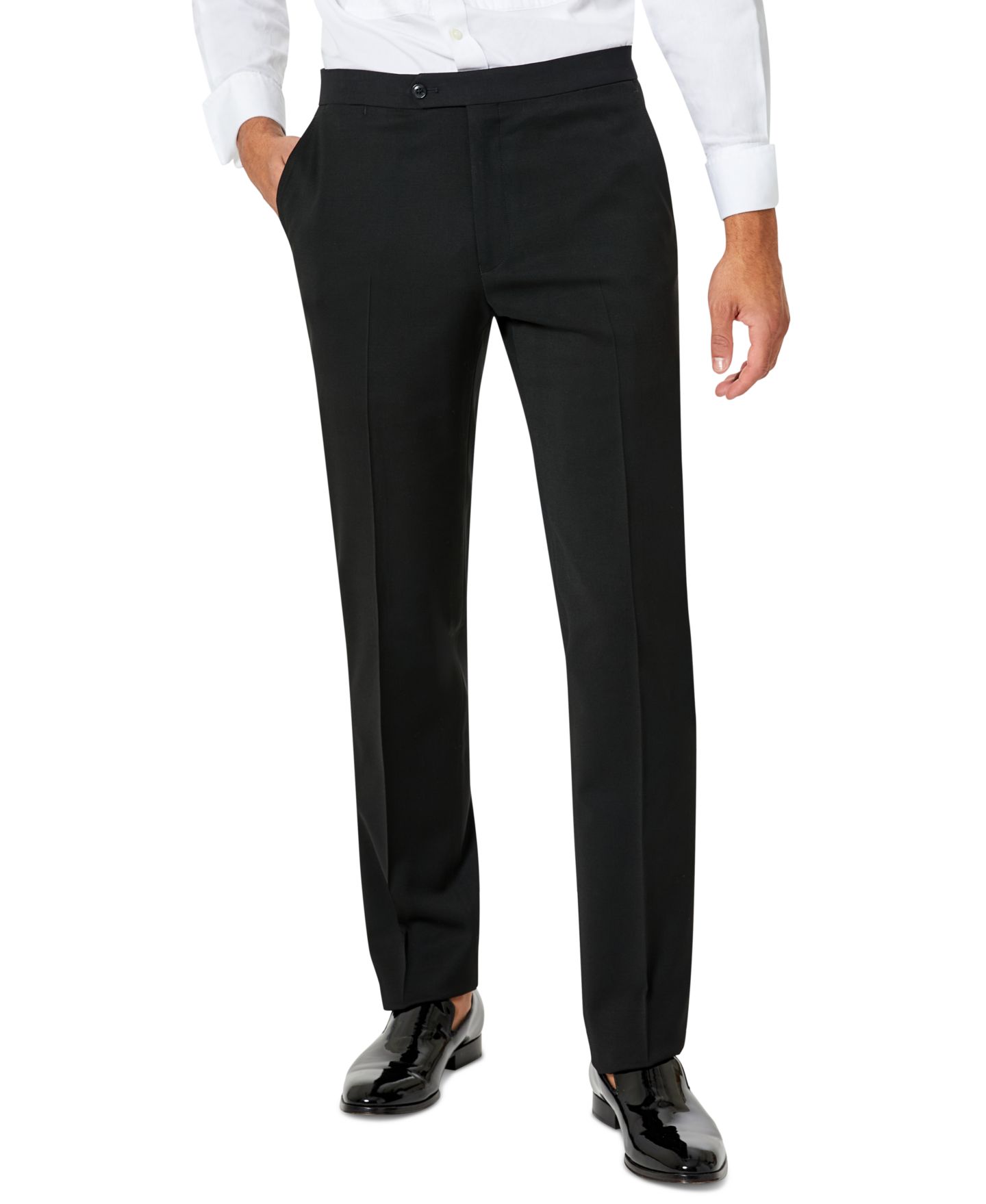 Мужские брюки Tommy Hilfiger Modern-Fit Flex Stretch Tuxedo Pant, цвет: Чёрный — фото 1