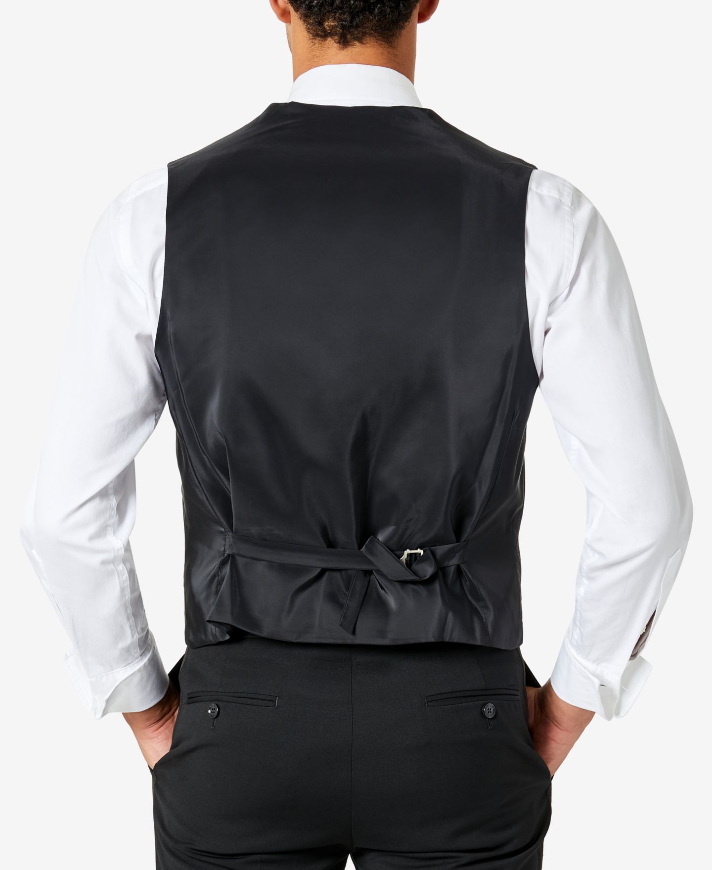 Мужской жилет Tommy Hilfiger Modern-Fit Flex Stretch Tuxedo Vest, цвет: Чёрный — фото 2