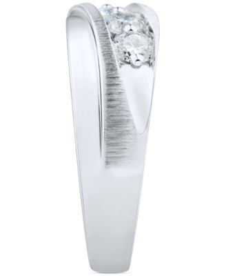 Men's Lab Grown Diamond Diagonal Band (1 ct. t.w.) in 10k Gold