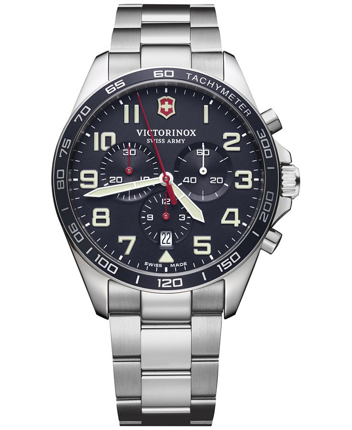 Victorinox Swiss Army Men s Chronograph FieldForce Stainless Steel