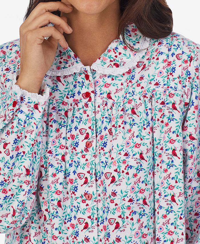 Lanz of Salzburg Cotton LaceTrim Flannel Nightgown Macy's