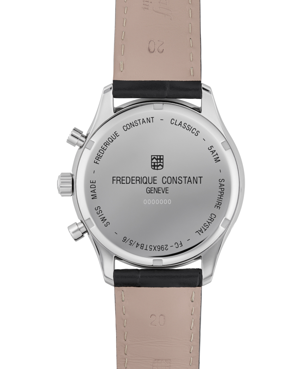 Shop Frederique Constant Men's Swiss Chronograph Black Leather Strap Watch 40mm