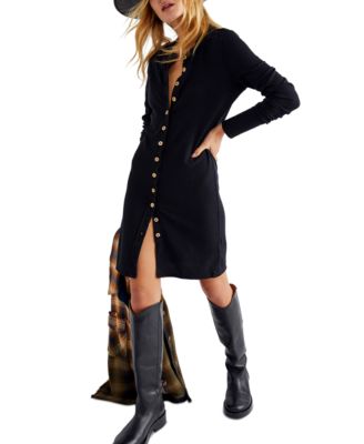 Free People - Women's Gia Button-Front Ribbed Cardigan