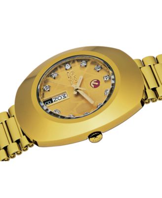 Men's Swiss Automatic Original Gold-Tone Stainless Steel Bracelet Watch 35mm