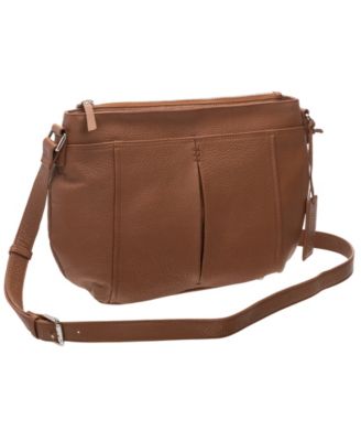 Women's Pebbled Scarlet Crossbody Hobo Bag