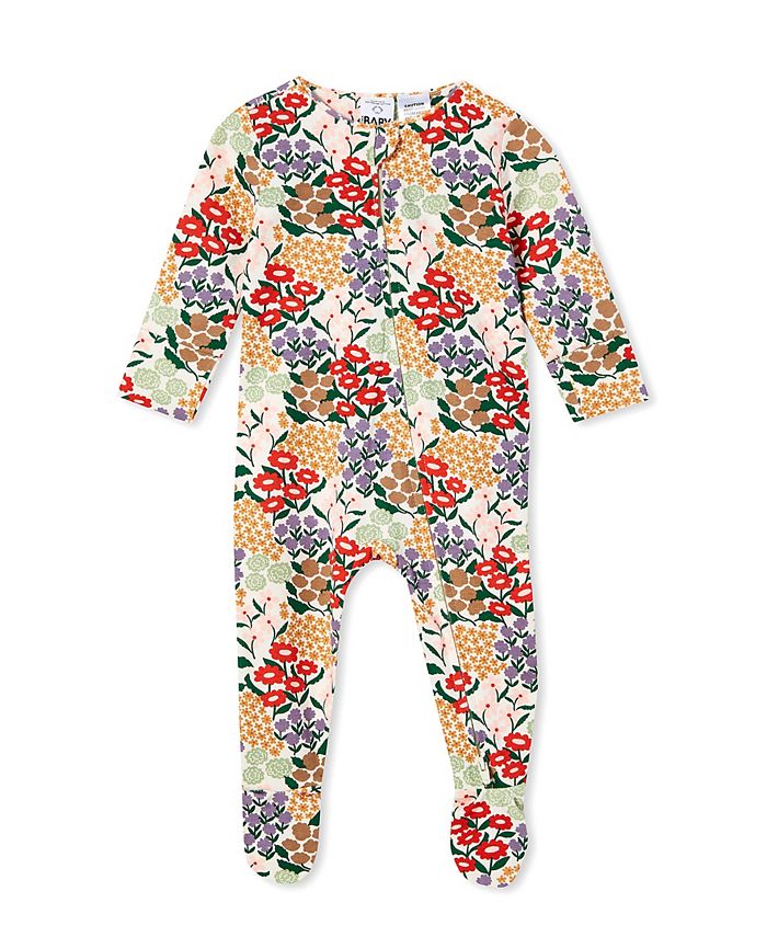 COTTON ON Baby Girls The USA Long Sleeve Zip Romper - Macy's