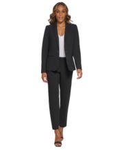  3/4 Sleeve Blazer Pants Suit for Women 2 Piece Outfit Casual  Pencil Pant Suits Solid Open Front Business Suit Sets Black : Clothing,  Shoes & Jewelry