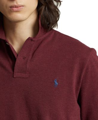 Men's Classic Fit Long Sleeve Mesh Polo