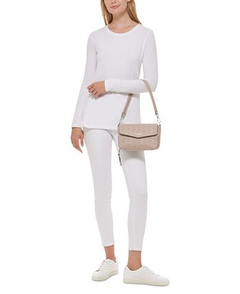 Calvin Klein Ava Perforated Signature Flap Shoulder Bag & Reviews -  Handbags & Accessories - Macy's