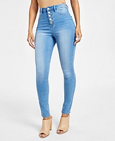 Juniors' 5-Button Skinny Jeans
