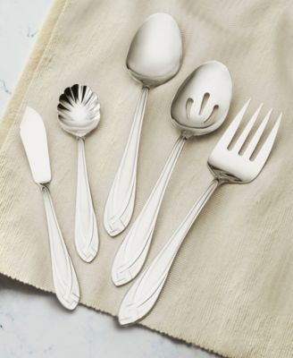 Hampton Forge Lace Frosted 54 Piece Set with Wood Caddy, Service