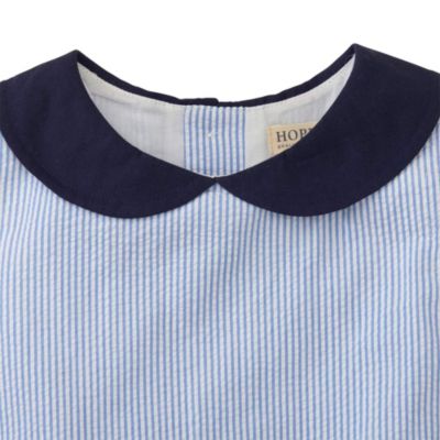 Little Girls Seersucker Peter Pan Collar Dress
