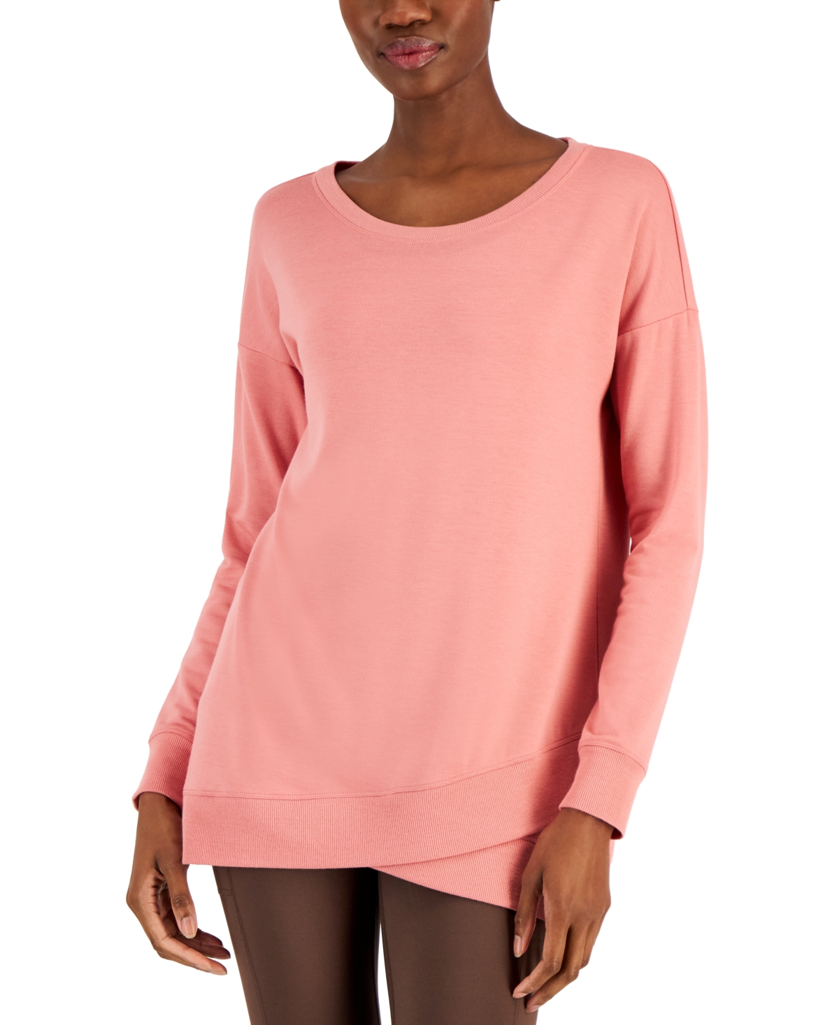 Id Ideology Women's French Terry Tulip-Hem Sweatshirt, Created for Macy's