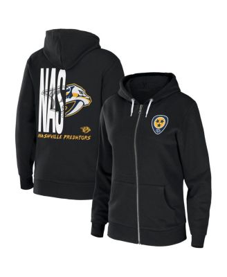 Women's Black Nashville Predators Sponge Fleece Full-Zip Hoodie