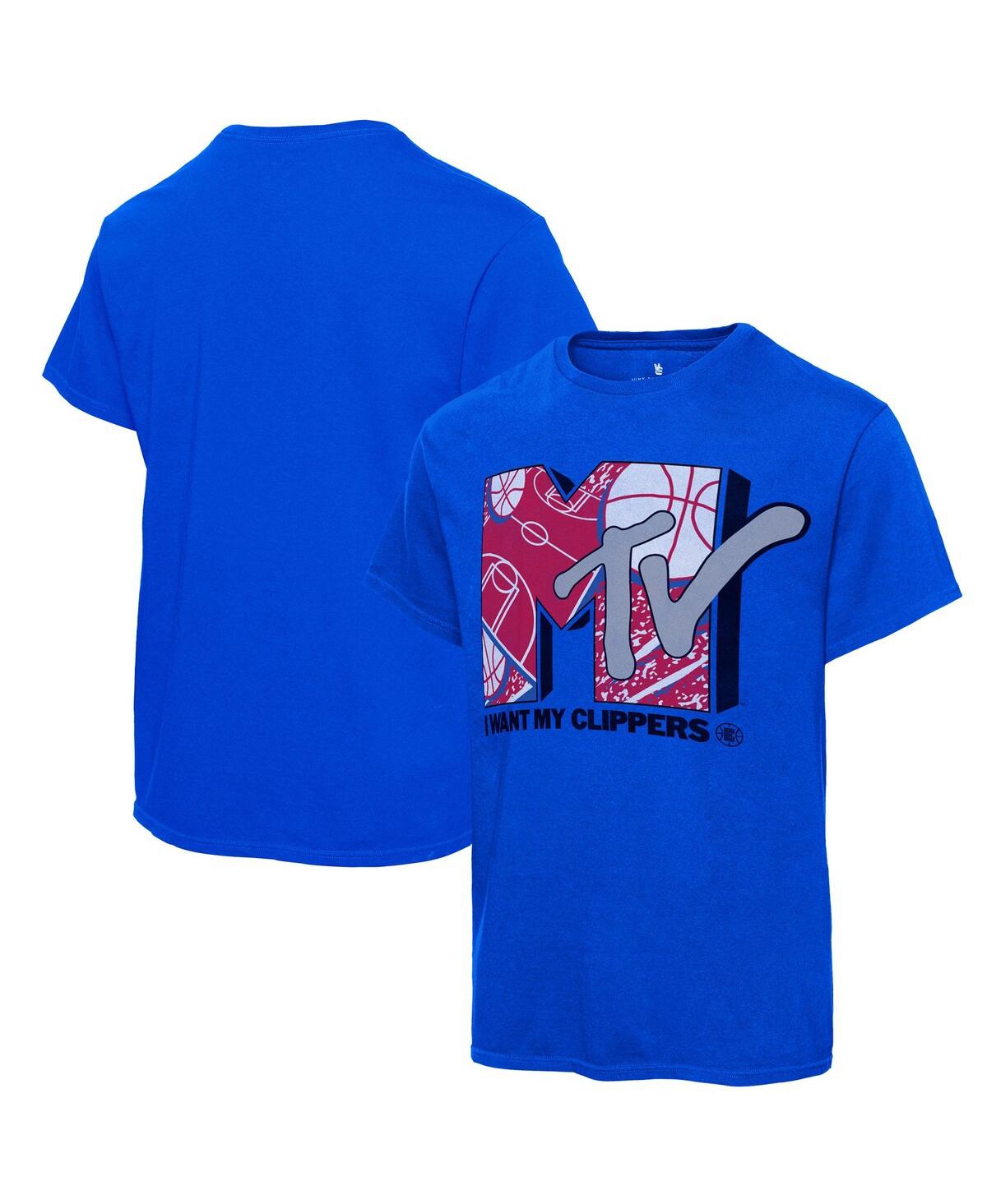 Men's Junk Food Royal La Clippers Nba x Mtv I Want My T-shirt - Royal