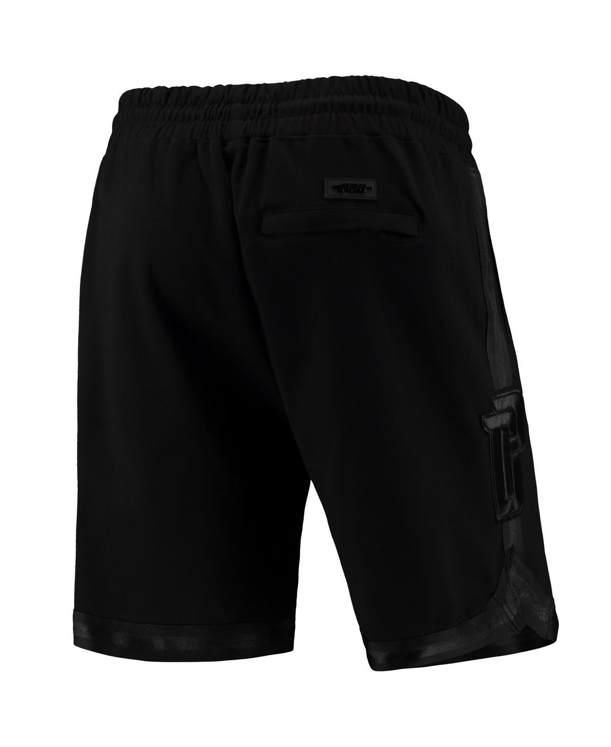 Shop Pro Standard Men's  Detroit Pistons Triple Black Gloss Shorts