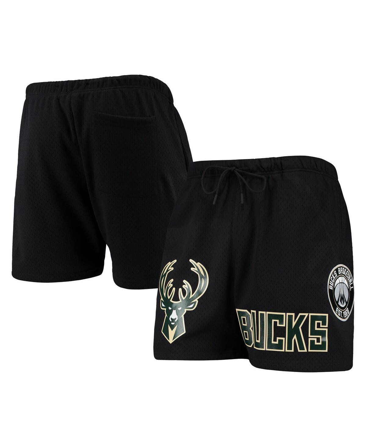Shop Pro Standard Men's  Black Milwaukee Bucks Mesh Capsule Shorts
