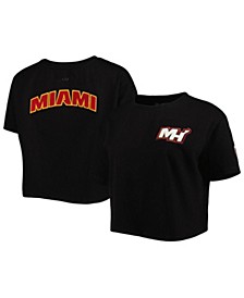Women's Black Miami Heat Classics Boxy T-shirt