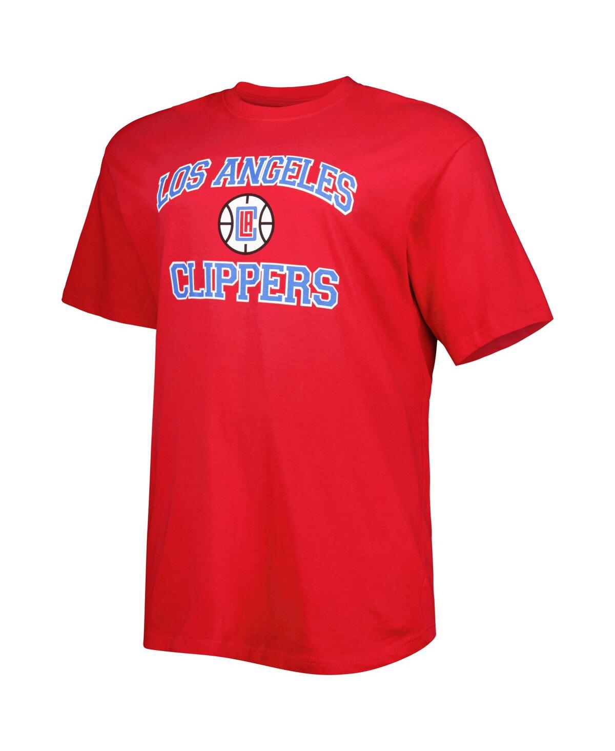 Shop Profile Men's Red La Clippers Big And Tall Heart And Soul T-shirt