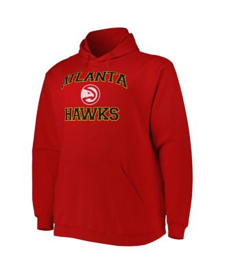 Men's Red Atlanta Hawks Big and Tall Heart and Soul Pullover Hoodie